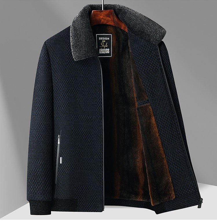 2024 New style Men's Woolen Coat Winter Classic Casual Overcoat Mens high quality Thicken trench coat men full size M-4XL