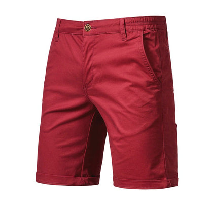Men Summer Soild Cotton Shorts For Man Casual Business Shorts Elastic Waist Sport Beach Shorts Gym Running Shorts Male Clothing