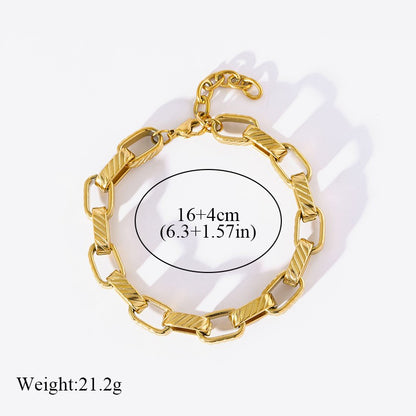 EILIECK 316L Aço Inoxidável Torcido Pulseira Bracelete Para Mulheres Tendência Banhado a Ouro 18K Corrente de Pulso Impermeável Joias Presente Festa