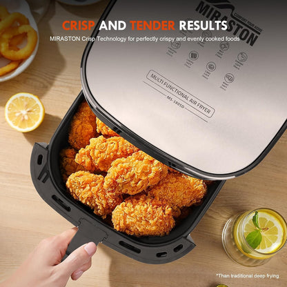 Fritadeira de Ar de 6,5QT com Visor, Fritadeiras de Ar Inteligentes Digitais, 8 Receitas Predefinidas para Refeições Rápidas e Fáceis, Lanches, Sobremesas, Pratos Principais,