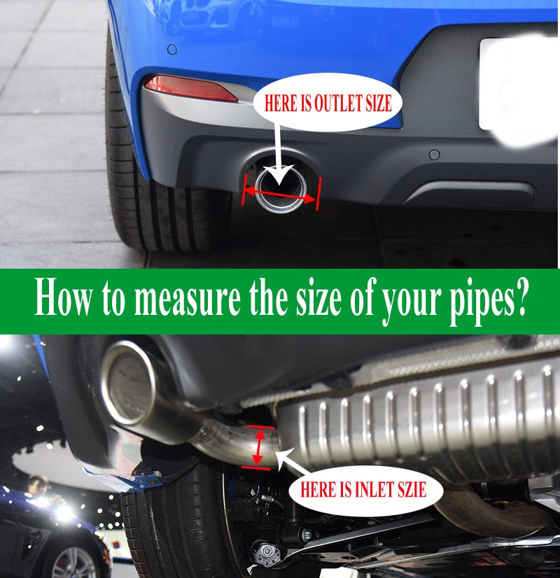 REMUS  Dual Exhaust Tip 3 Inch Inlet 3" outlet 9.5" Long Tail Pipe Double Wall Polished 304 Stainless Steel