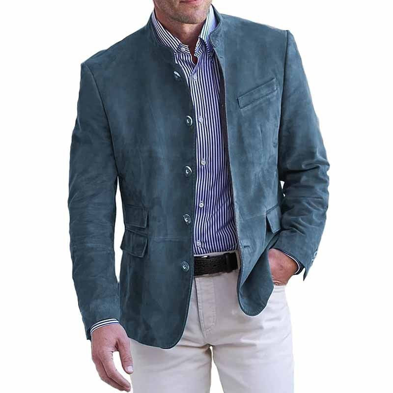 2024 Autumn New European and American Men's Commuting Single Breasted Casual Suit Jacket Blazers Coat for Men