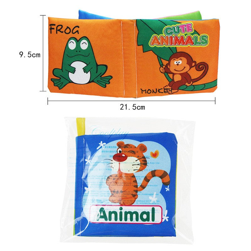 Livro de Pano Macio para Bebês 0-36M Brinquedo de Aprendizagem Precoce Interativo para Pais e Filhos Brinquedo Educativo Montessori de Marionete Presente para Meninos e Meninas