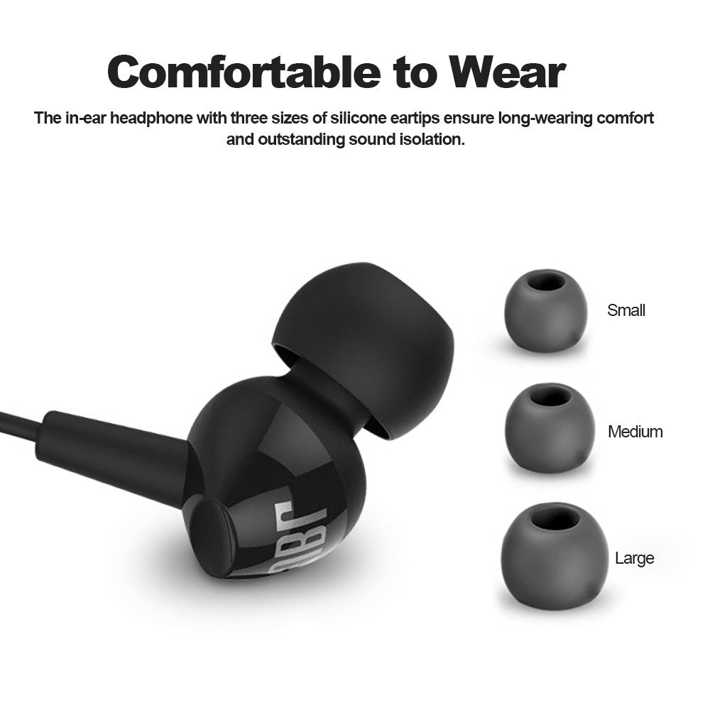 Fone de ouvido intra-auricular com fio JBL C100SI, estéreo para aulas on-line, jogos, com microfone para chamadas, arejado, para uso em laptop e reuniões