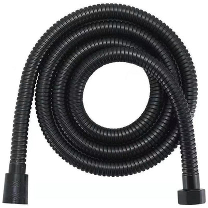 1.5/2M Stainless Steel Shower Hose Black/Silver Long Bathroom Shower Water Hose Extension Plumbing Pipe Showerhead Tube