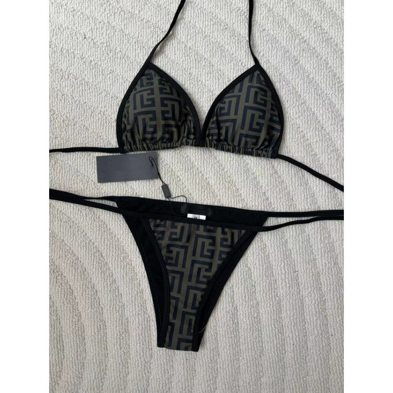 Fashion Design Women's Swimsuits Outdoor Conservative Bikini Sets Beach Sexy Slim-fit Luxury Print Camisole One-pieces Swimsuits