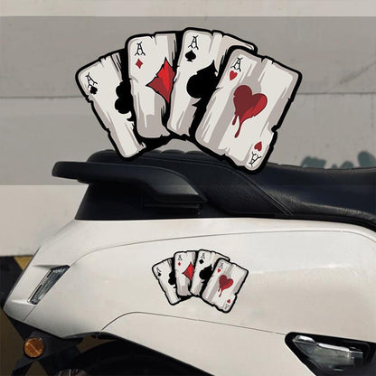Adesivos de Cartas de Baralho de Poker Espadas Padrão para Motocicletas Motocross Tanque de Combustível Cafe Racer Carro Janelas Engraçadas Decoração
