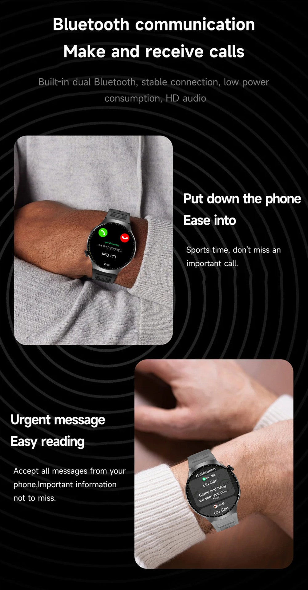 G.L Wear 2025 New Men's Smart Watch HD Display Health Tracking Bluetooth Calling Voice Assistant Sports Smartwatch