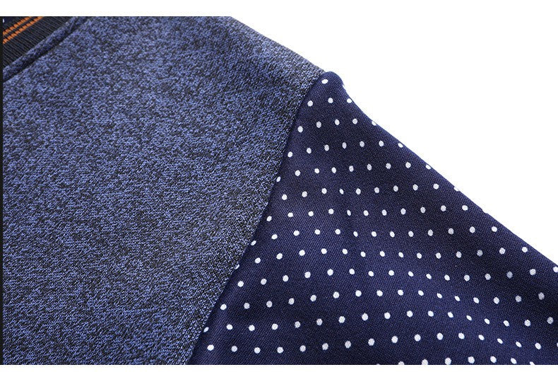 Men's Fleece Lining Sweater Autumn Winter Pullover Polo Shirt Collar Fake Two Piece Thick Warm Top Clothes Casual Knitwear