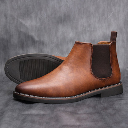 40~46 Botas Masculinas Chelsea Boots Marca Retrô Confortável Moda Masculina