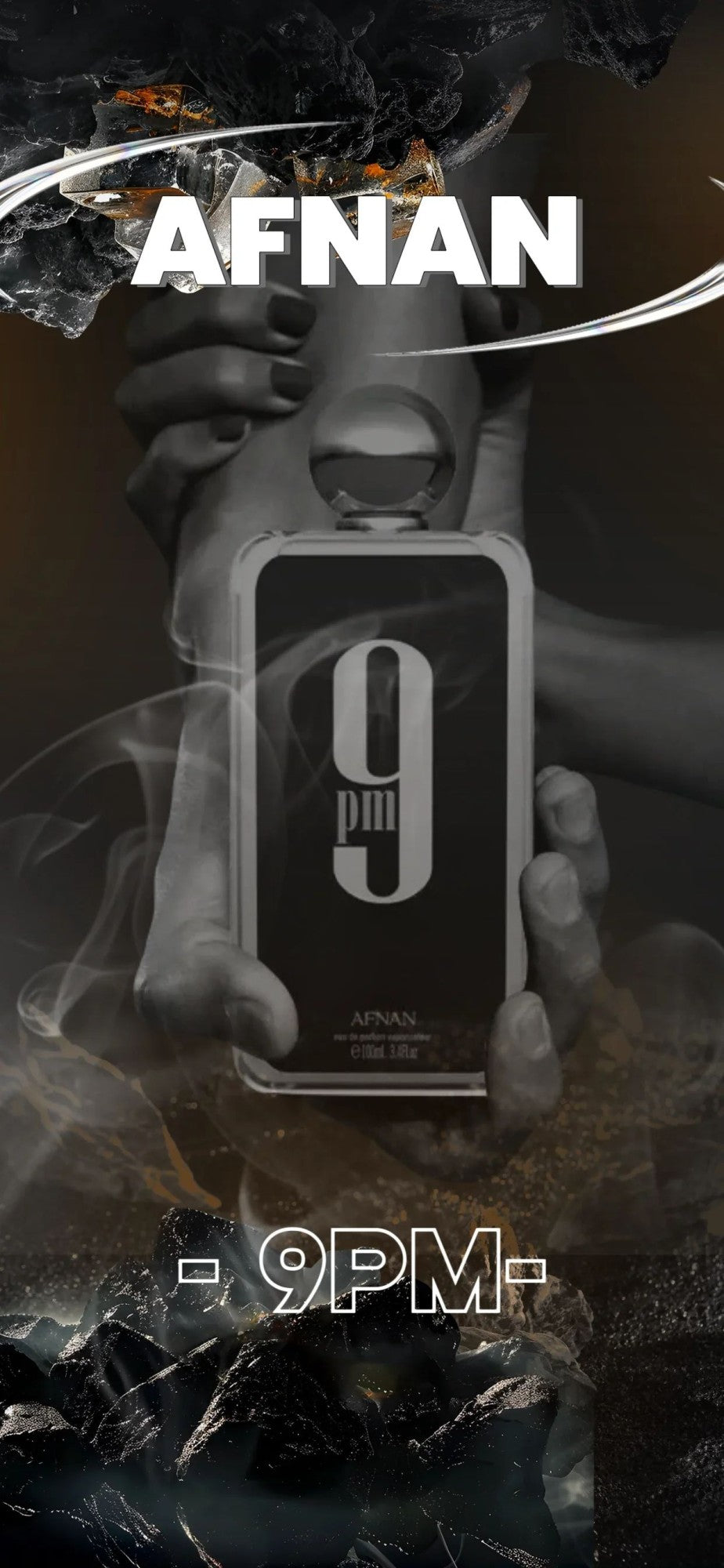 Afnan 9PM Men's Cologne Spray 100ml Men's Cologne Perfume Travel Clothes Perfume Spray High-end Long-lasting Perfume Gift