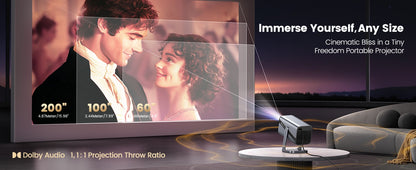 IWIMIUS 4K Projector Netflix Officially 800ANSI Native 1080P Auto Focus & Keystone 30000 lumens BT5.2 WIFI6 Portable 360° Rotate
