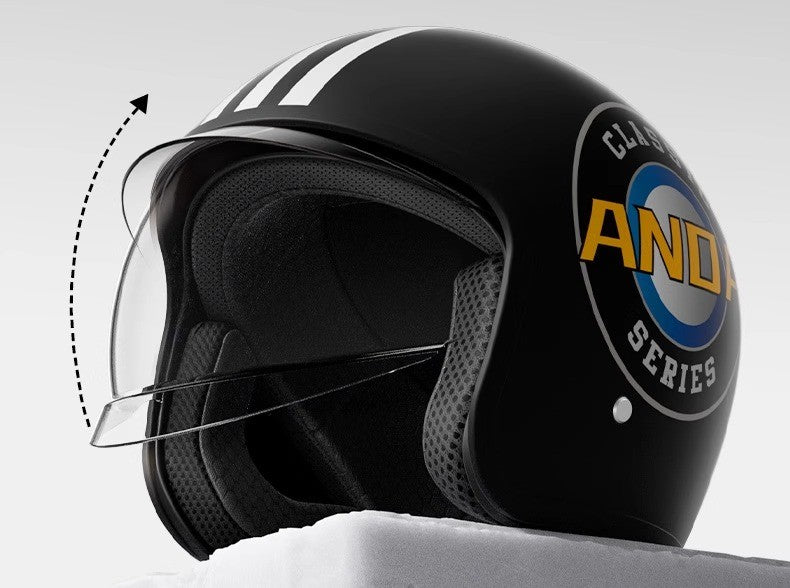 Capacete de motocicleta elétrica AD para homens e mulheres Certificação GB geral Capacete de carro a bateria Capacete meio-aberto de inverno quente
