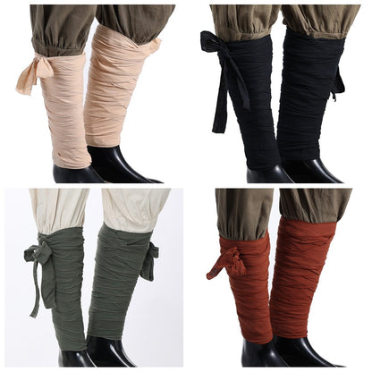 Medieval LARP SCA Viking Putties Leg Wraps With Clasps Vintage Mens Viking Pirate Costumes Cosplay Accessories
