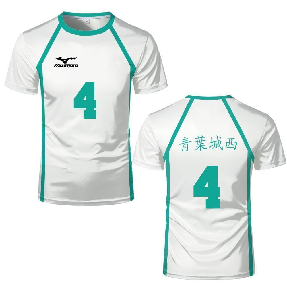 Popular Anime Haikyuu Tetsuro Oikawa Cosplay Costume Aoba Josai High School Volleyball Uniform For Men And Women Crew Neck Top