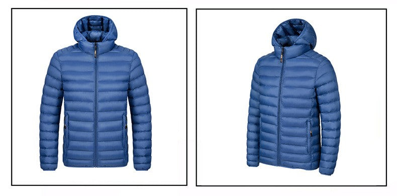 2025 New Men's Lightweight Cotton Jacket for Autumn and Winter - Multiple Colors, Stand-Up Collar & Hooded Design