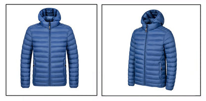 2025 New Men's Lightweight Cotton Jacket for Autumn and Winter - Multiple Colors, Stand-Up Collar & Hooded Design