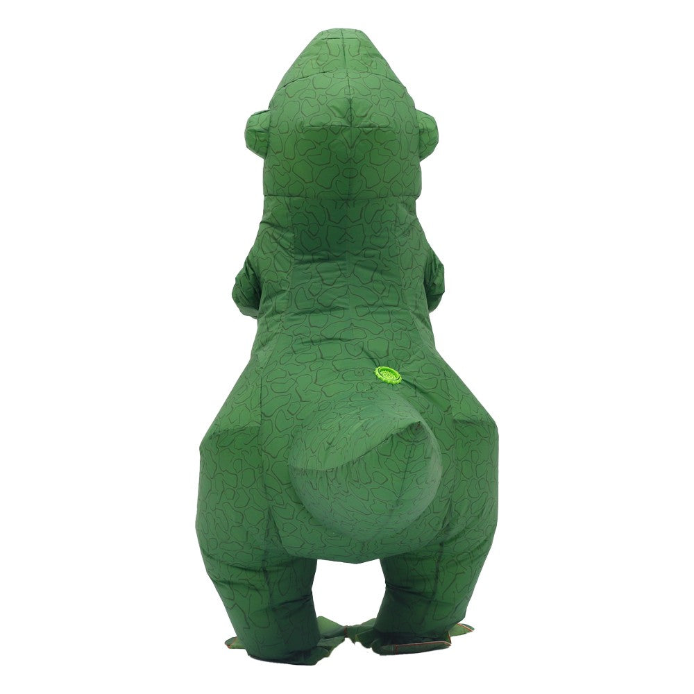 Green Dinosaur Inflatable Costume Mascot Parade Adult Character Cosplay Animal Birthday Halloween Party Event Set