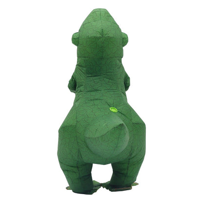 Green Dinosaur Inflatable Costume Mascot Parade Adult Character Cosplay Animal Birthday Halloween Party Event Set