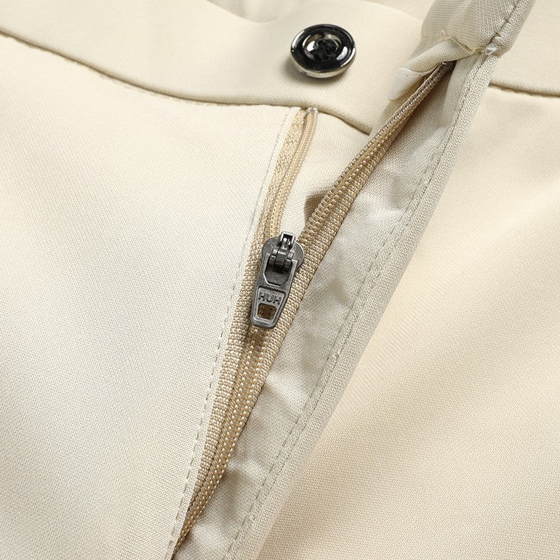 29-42 Men's Summer Pants Thin Straight Stretch Casual Pants with No Trace No Ironing Fabric Silky and Cool Feeling