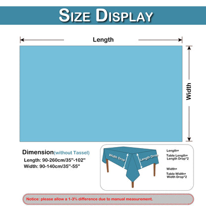 Vintage Boho Tassel Table Cloth Waterproof Cotton Linen Bohemian Tablecloth Patio Outdoor Wrinkle Free Table Protector Covers