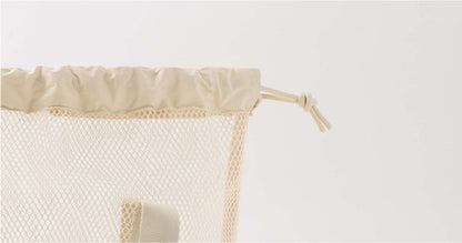 Travel Large Capacity Mesh Nylon Cosmetic Bag Organizer Foldable Casual Mesh Drawstring Bags Rope Bundle Pocket Swim Washing Bag