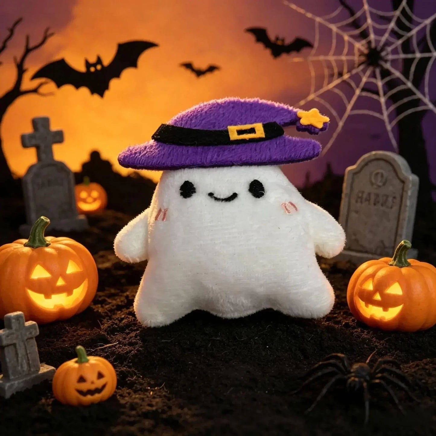 Funny Halloween Plush Keychain Pumpkin Head Kawaii Cartoon Plush Pendant Decoration Soft Furry Bag Pendant Gift Giving