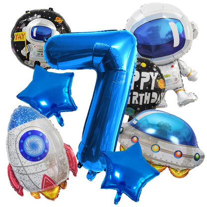 Astronaut Balloon Set Rocket Aluminum Film Balloon Children's Birthday Decoration Astronaut Decoration Supplies