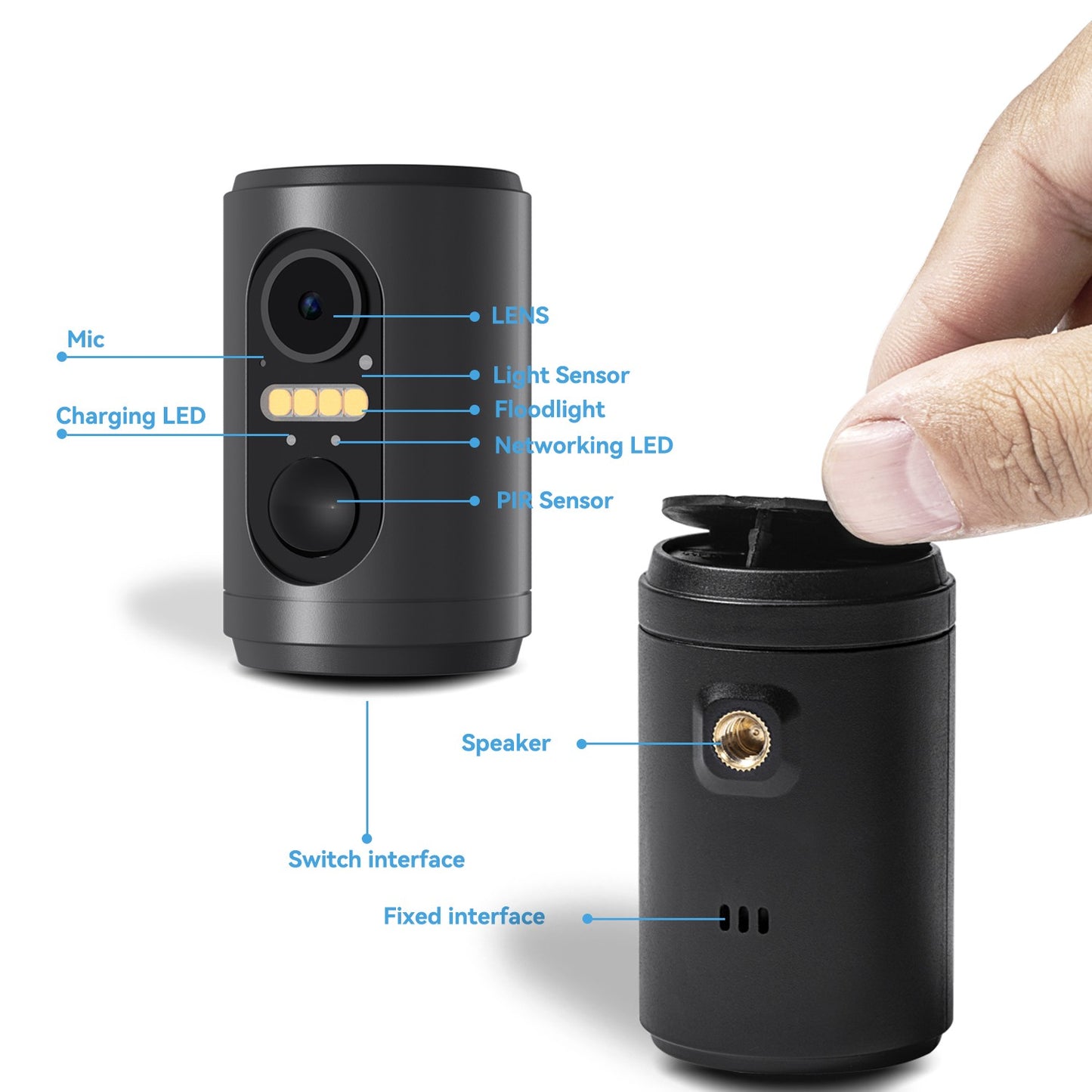 1080P Bird Feeder Camera Built-in Battery Solar Low Power Night Vision Outdoor IP66 Waterproof 2.4G WIFI Camera Connected Feeder