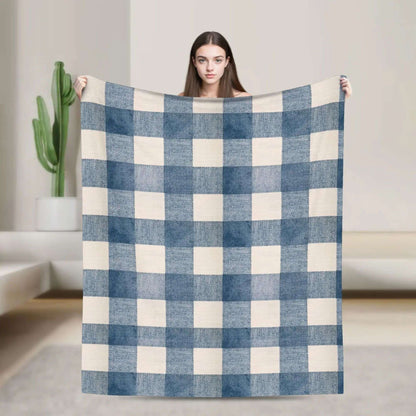 Manta Leve Xadrez Tartan Stewart Fina Perfeita para Cama Sofá Primavera Presente de Natal