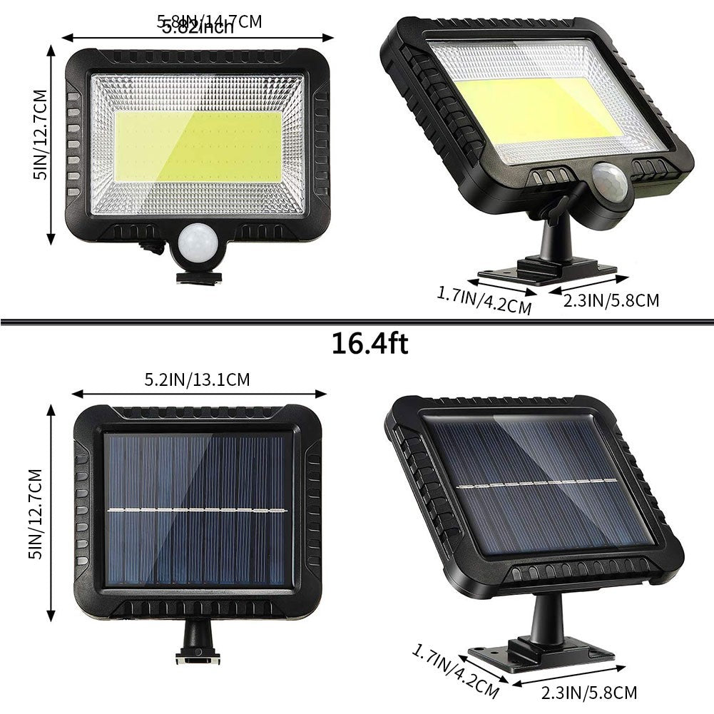160LED Solar Powered Wall Light Waterproof Outdoor Motion Sensor Lighting Park Courtyard Fence Street Garden Decoration Lamp