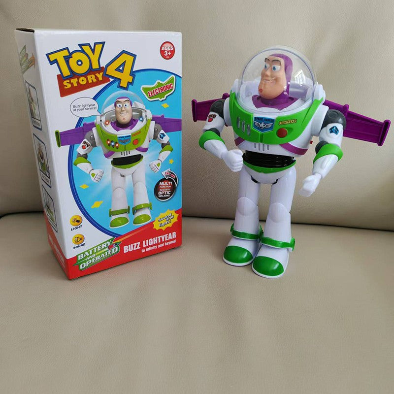 ?Novo? Em estoque Toy Story Buzz Lightyear Robô Elétrico que Anda Boneco de Ação Modelo Pixar Brinquedo Adequado para Presente de Aniversário Infantil