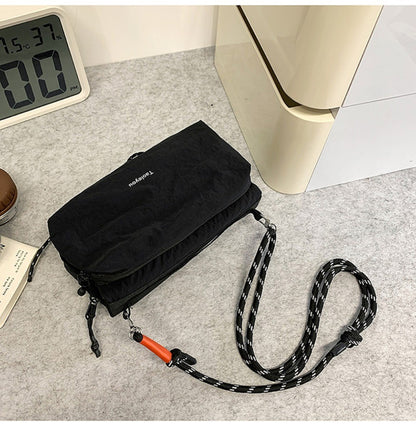 Unisex Camp Messenger Bag Large Capacity Shoulder Bag for Men Women Durable Nylon Hiking Travel Backpack