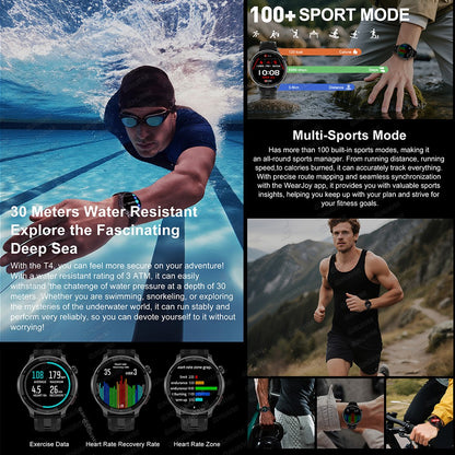 2026 Novo Militar T-Rex 3 Ultra Offline Mapa GPS Smart Watch 4GB Memória 10ATM À Prova D'Água Monitor Cardíaco Esportivo Smartwatch Masculino