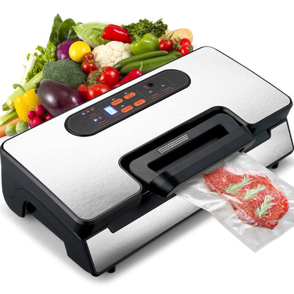 Seladora a Vácuo SucceBuy 90Kpa 130W para Alimentos com 10 Sacos a Vácuo Grátis para Cozinha Doméstica