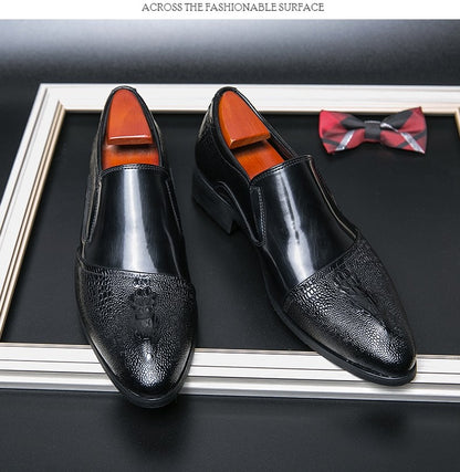 Luxury Crocodile Pattern Men Business Loafers Big Size Fashion Leather Comfortable Designer Wedding Social Formal Platform Shoes