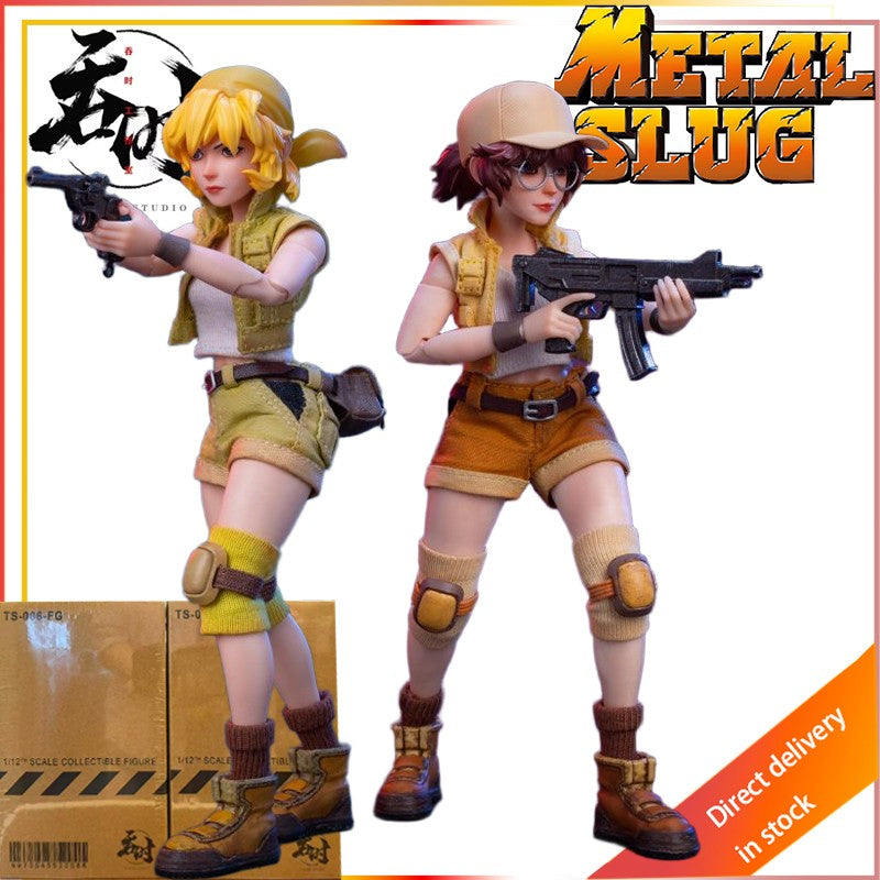 TUNSHI STUDIO Original Metal Slug Series Boneca de Pano de 6 polegadas Leona Clara Ralph Action Figura de Mobilidade Articulada Modelo de Brinquedos Presentes