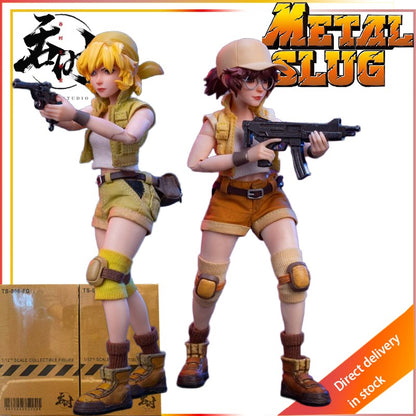 TUNSHI STUDIO Original Metal Slug Series Boneca de Pano de 6 polegadas Leona Clara Ralph Action Figura de Mobilidade Articulada Modelo de Brinquedos Presentes