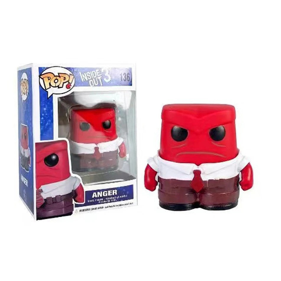Anime Divertidamente 2 Alegria Ansiedade Raiva Tristeza Nojinho Medo Boneco POP Brinquedos de Ação Filme de Desenho Animado Bonecos de PVC
