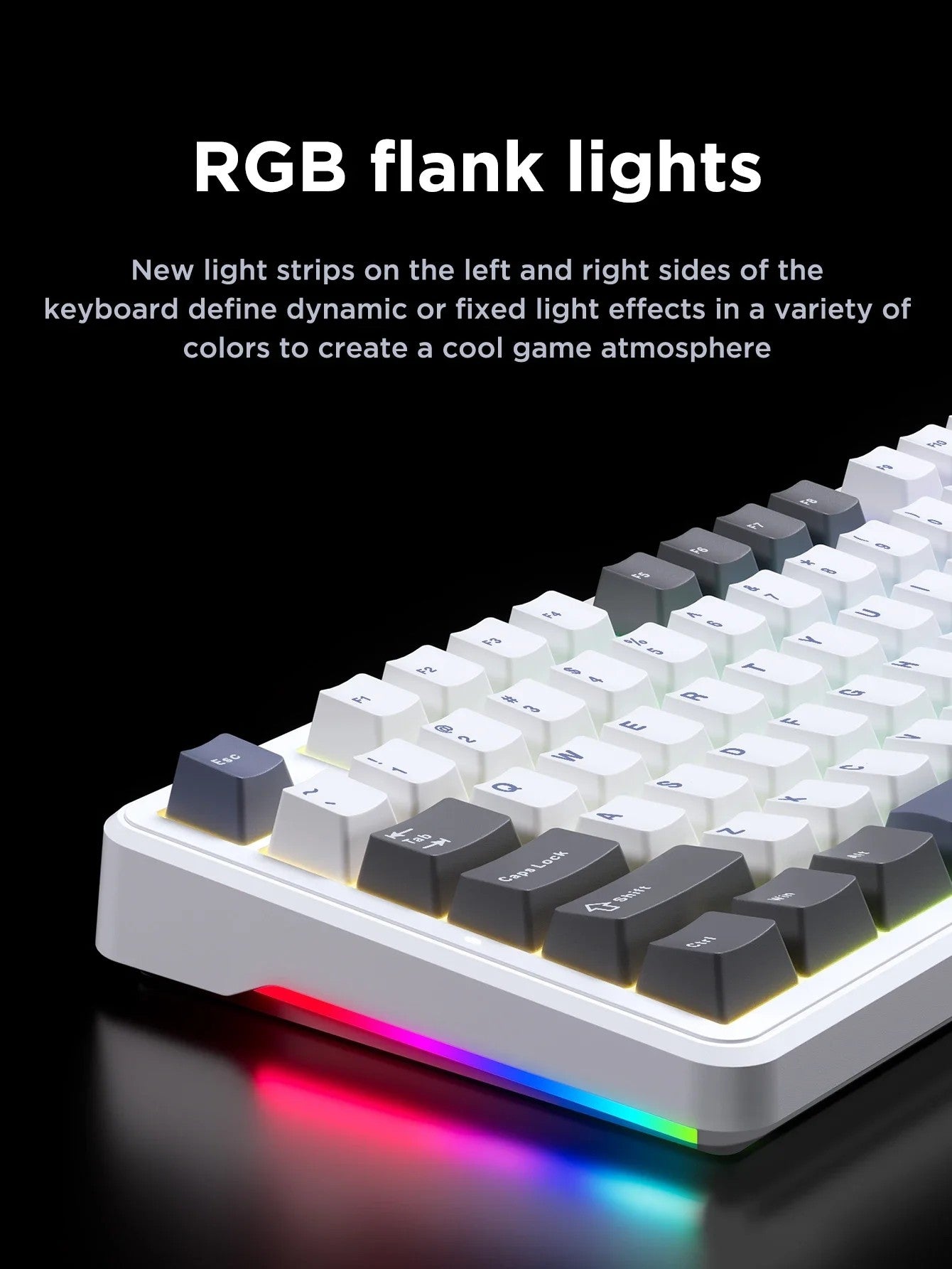 Teclado Mecânico AULA F87 Pro 2.4g/Usb/Bluetooth Tri Mode Sem Fio 87 Teclas Rgb Pbt Gasket 5 Camadas Silencioso Teclas Completas Sem Impacto
