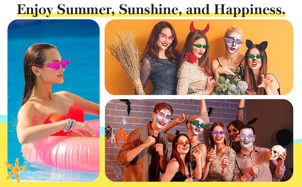 12-120Pcs Fire Flame Sunglasses Rimless Fire Sunglasses Candy Color Party Sunglasses Wedding Funny Sunglasses for Guest