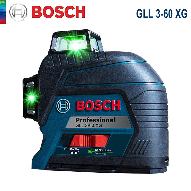 Nível a Laser Bosch GLL 3-60 XG 12 Linhas Verde Nível 3D Autonivelante 360 Horizontal e Vertical Cruz 30m Ferramenta de Medição Potente
