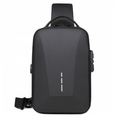 Anti-theft Combination Lock Chest Packs With USB Charging Port Fashion Business Men's Crossbody Bag Travel Storage Shoulder Bag