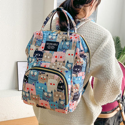 Large Capacity Mommy Bottle Insulated Storage Bag Diaper Storage Bag Cartoon Fashion Backpack Large Capacity Travel Bag New