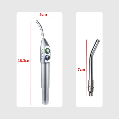 Seringa odontológica de três vias, seringa de ar e água de 5 furos, peça de mão de jato triplo, bicos de aço inoxidável para autoclave