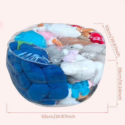 Plush Toy Stuffed Bean Bag Clear Sofas Chair Cover Large Zipper Lazy Seat Storage Child Adult Tatami No Filler Included