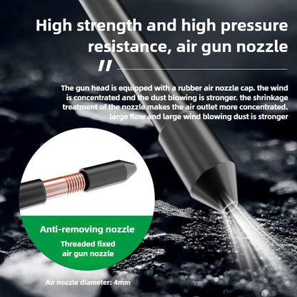Pistola de Sopro de Ar Universal de Liga, Pistola de Água de Lavagem de Carro com Ferramentas Pneumáticas de Alto Volume Potente, Remoção de Pó de Compressor de Ar