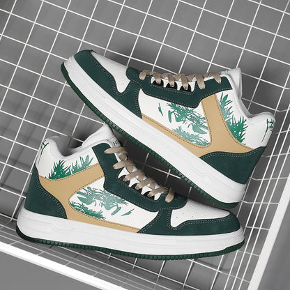 Men Board Shoes 2025 Spring Retro Thick Sole Wear Resistant Anti Slip Flat Sneaker Outdoor Casual Man Walking Footwear