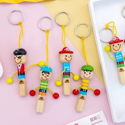 5/10Pcs Wooden Pirate Whistles Musical Instrument Toy for Kids Birthday Party Favors Baby Shower Gift Halloween Pinata Filler