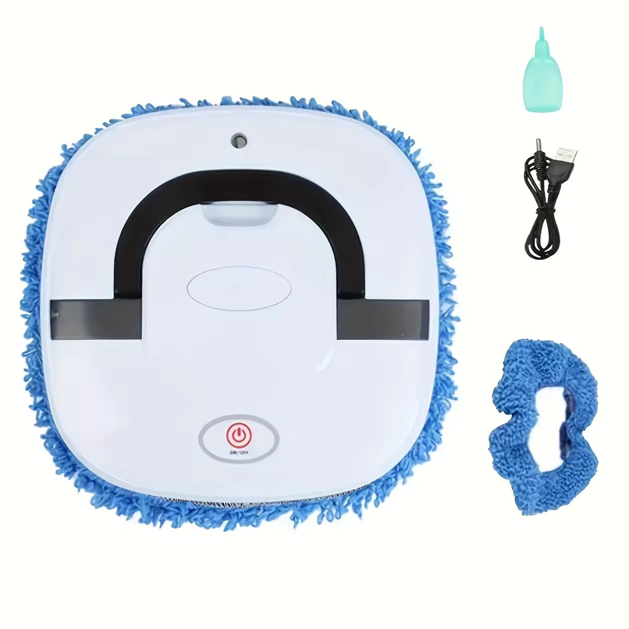 Smart Robot Vacuum & Mop Combo, Self-Charging, USB Rechargeable, Pet Hair Removal,Anti-Crash,Quiet Cleaning for Home & Apartment